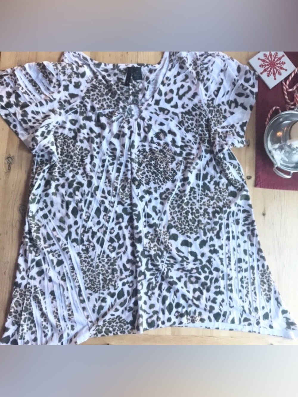 Saint Tropez West 3X animal print top